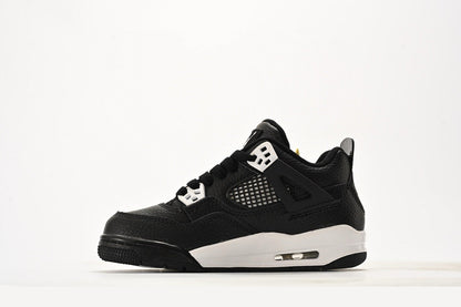 Kids Air Jordan Retro 4 'Black Canvas'