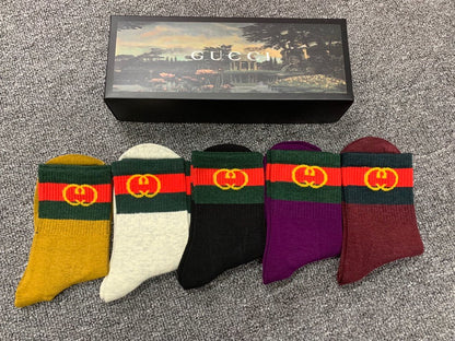 Gucci Mid Socks 5 Pack