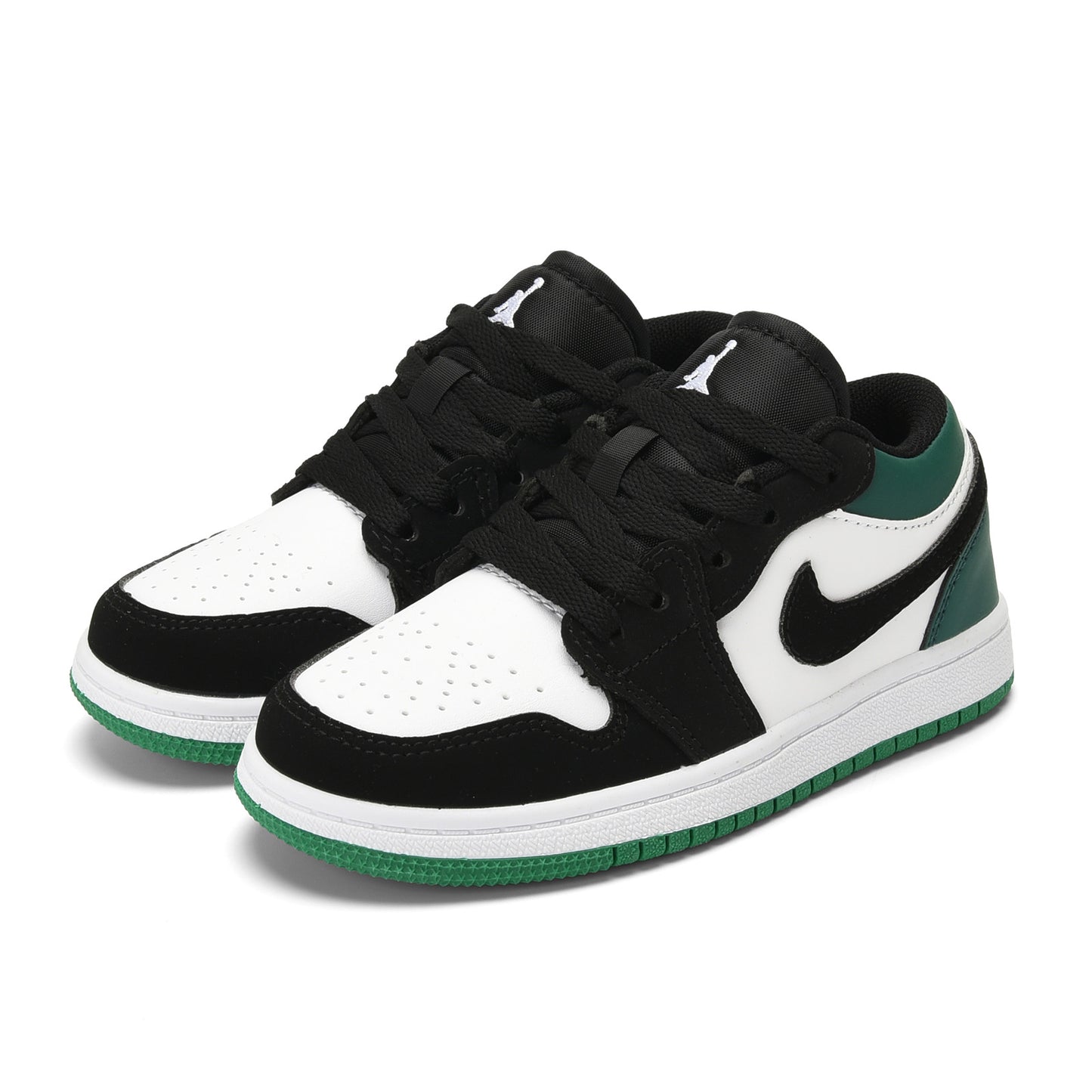 Kids Air Jordan 1 Low 'Black White Green'