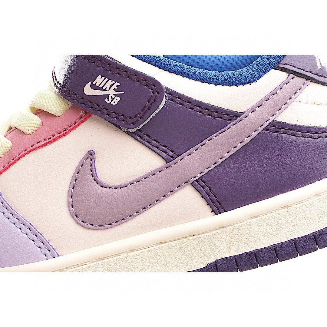 Kids Nike Dunk Low Purple Multi-Color