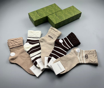 Gucci Mid Socks 5 Pack