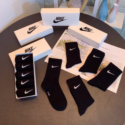 Nike High  Socks 5 Pack All Black