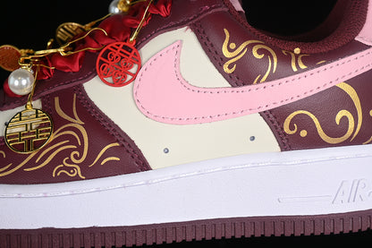 Air Force One Low  Wedding Sail/Night Maroon/Medium Soft Pink