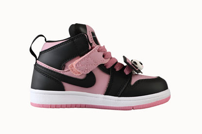 Kids Air Jordan 1 High  'Panda Black Pink'