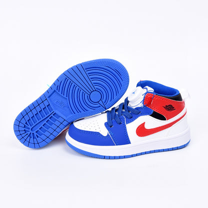 Kids Air Jordan 1 High  'White Blue Red'