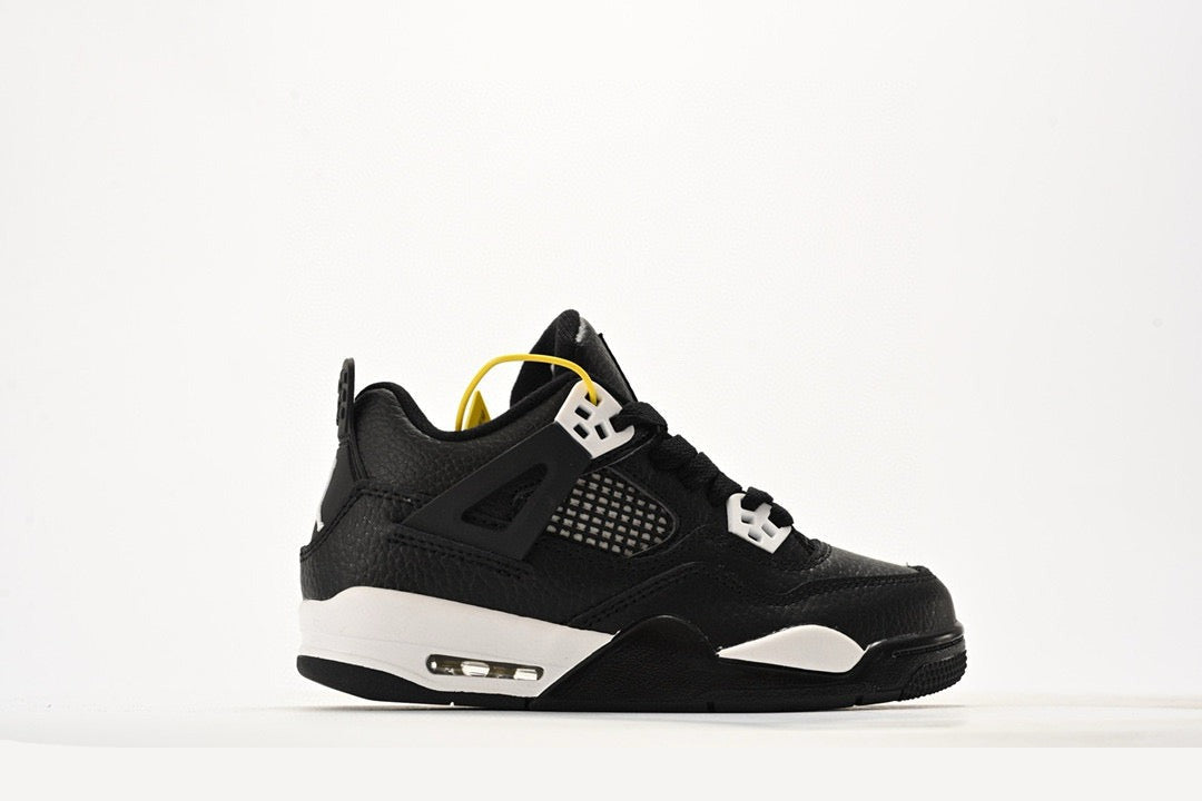 Kids Air Jordan Retro 4 'Black Canvas'