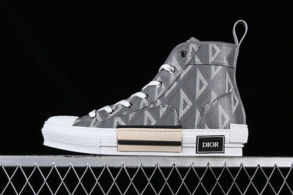 Dior B23 High Top Bee Embroidery Grey