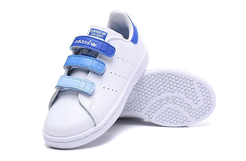 Kids Adidas Originals X Stan Smith Comfort Closure Cloud White Collegiate Blue