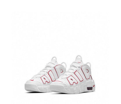 Kids Nike Uptempo White Varsity Red