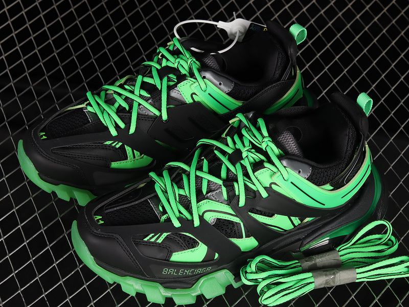 Balenciaga Track Black-Neon Green Clear