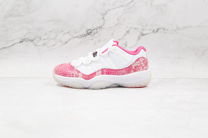 Air Jordan Retro 11 Low Pink Snakeskin/White-Watermelon