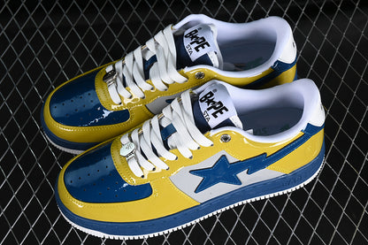 BAPE Bapesta #2 'White Yellow-Blue'