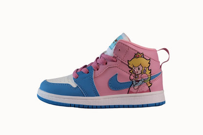 Kids Air Jordan 1 High X Super Mario World 'Princess Peach'