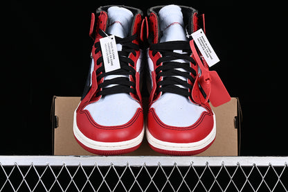 Air Jordan Retro 1 High X Off White Chicago Varsity Red/White-Black