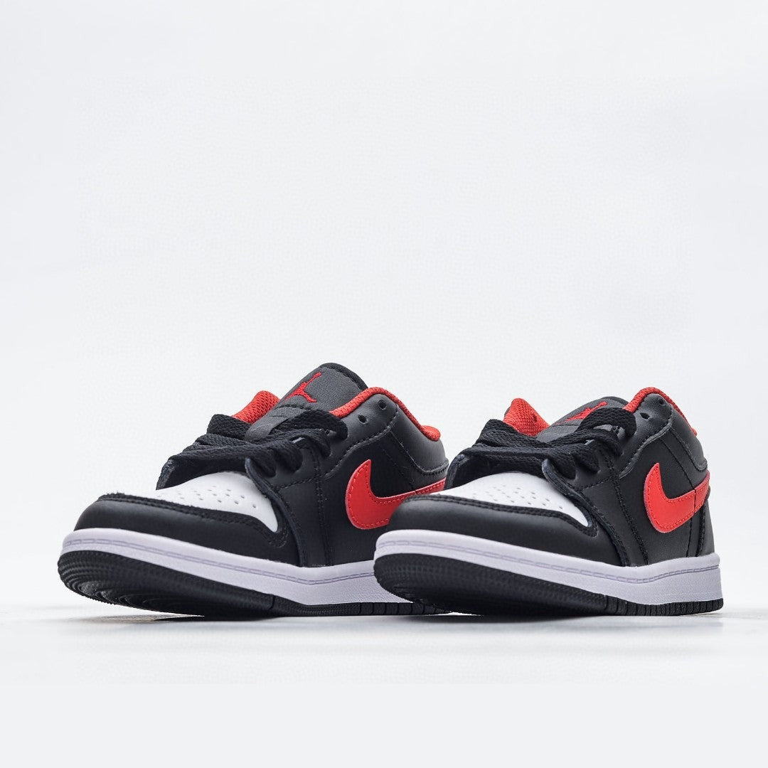 Kids Air Jordan 1 Low 'Black Red'