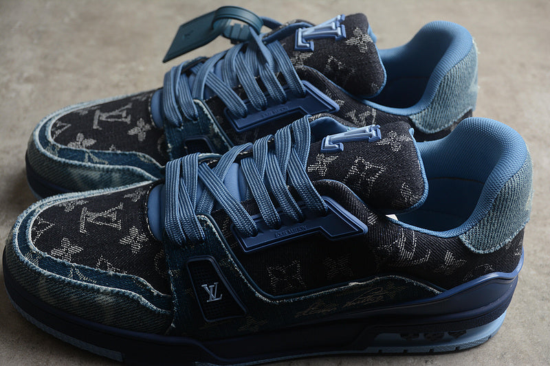 Louis Vuitton Trainer Monogram Black-Blue Denim