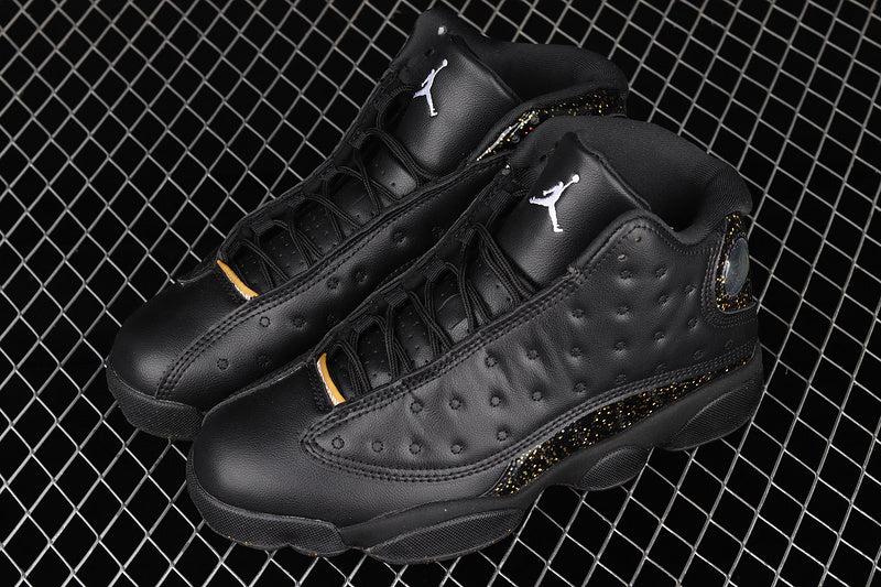 Air Jordan Retro 13 GS Glitter Black-Metallic Gold