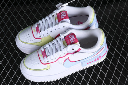 Air Force One Low  Shadow White/Pink/Blue-Yellow