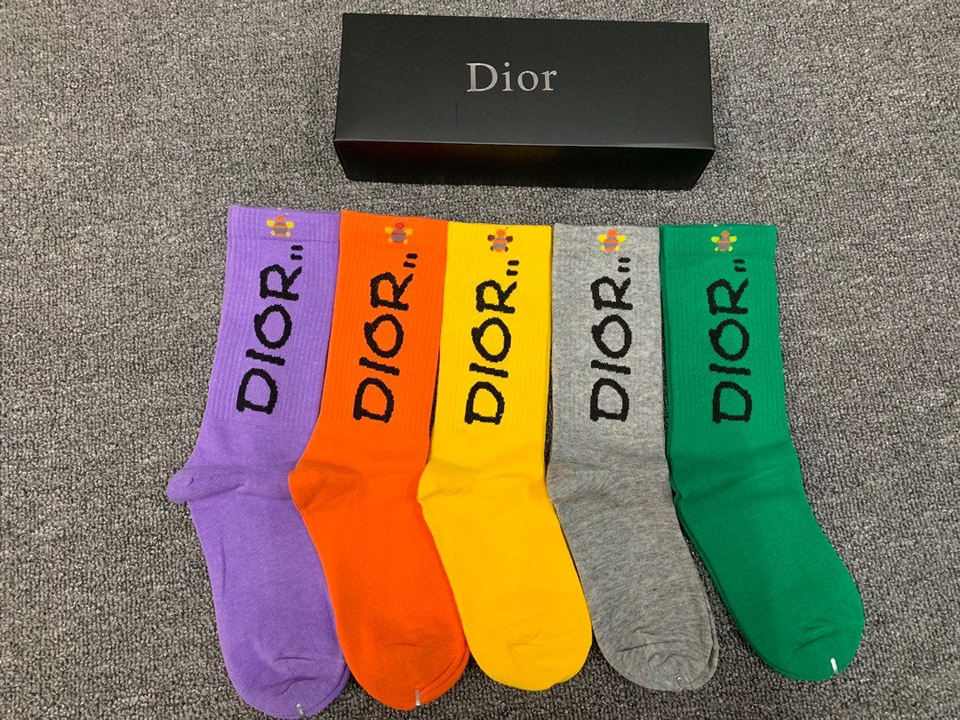 Christian Dior High Socks 5 Pack