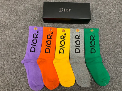 Christian Dior High Socks 5 Pack