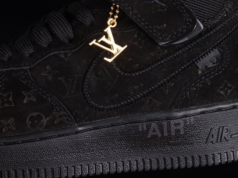 Air Force One High  X Louis Vuitton Black-Gold