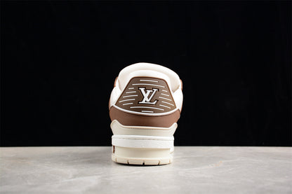 Louis Vuitton Trainer Sneakers Low White-Brown