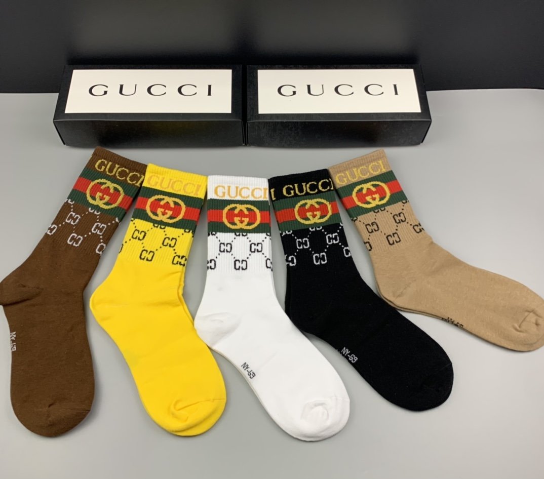 Gucci High Socks 5 Pack