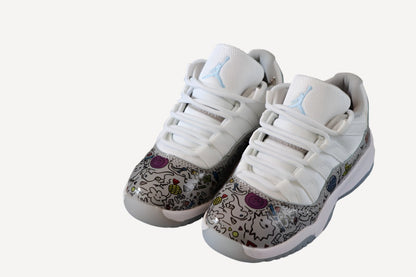 Kids Air Jordan Retro 11 Low 'White drawings'