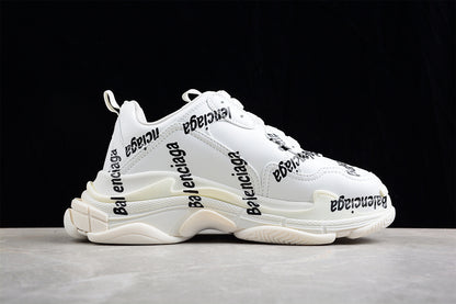 Balenciaga Triple S White 'Logotype Black'