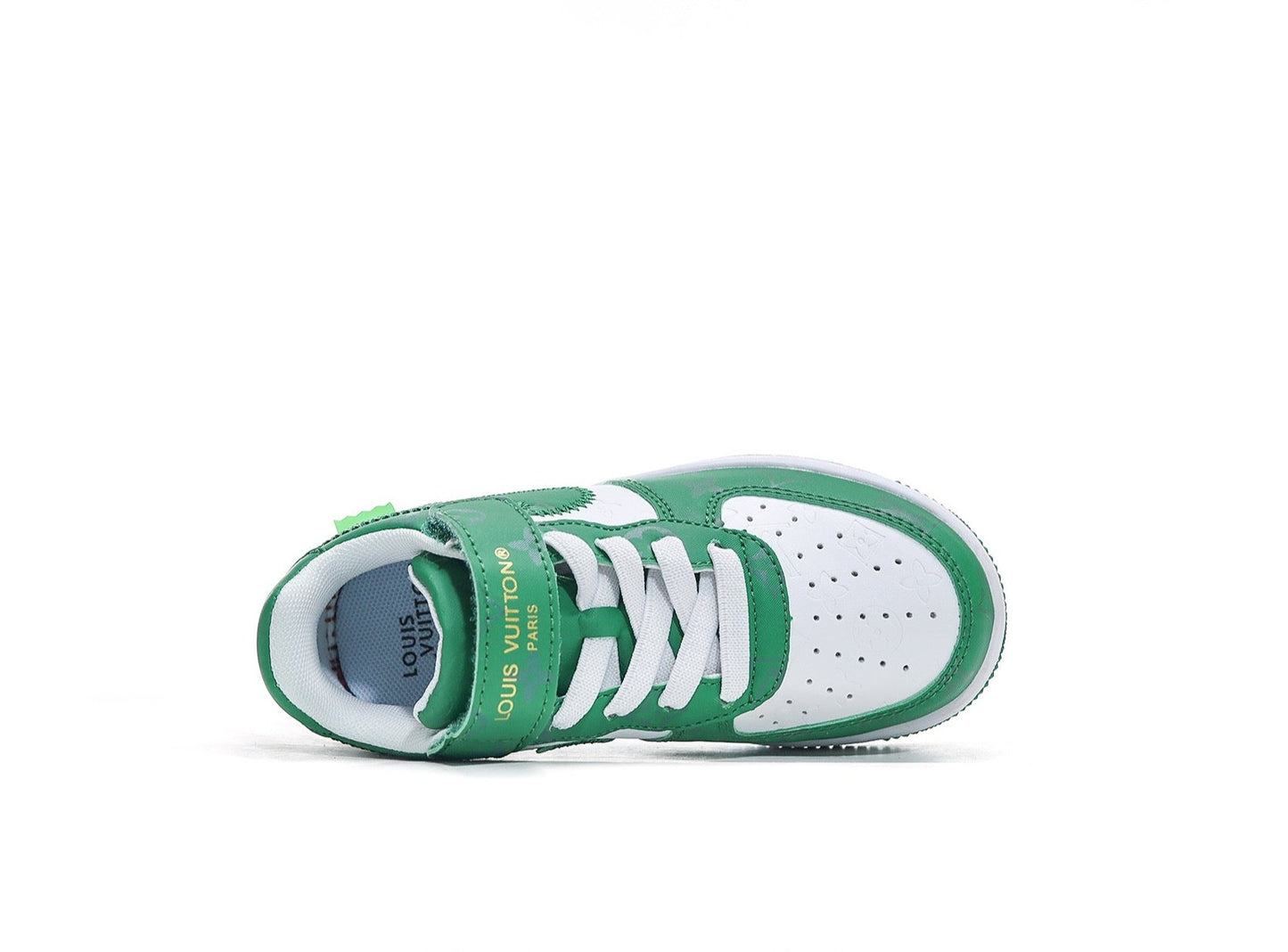 Kids Nike Air Force One X Louis Vuitton White Green