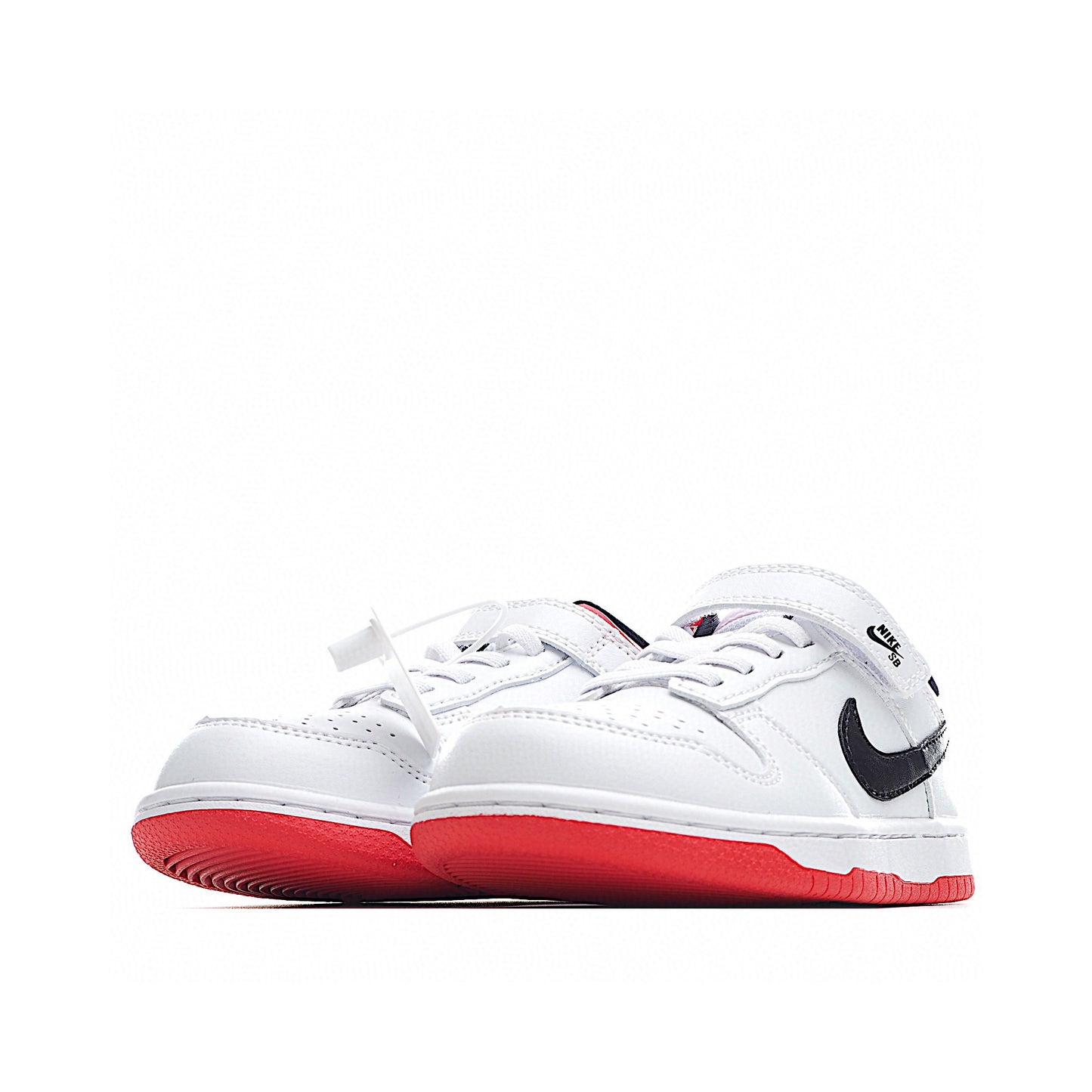 Kids Nike Dunk Low White Black-Red