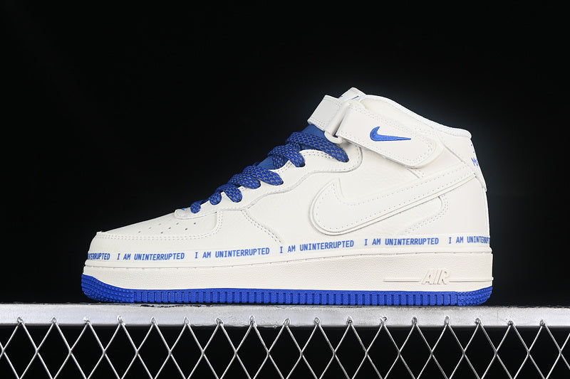 Air Force One Mid 07 X Uninterrupted White-Blue