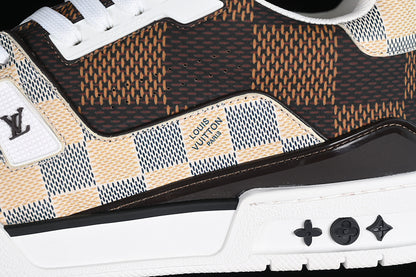 Louis Vuitton #54 Brown & White Damier Trainers