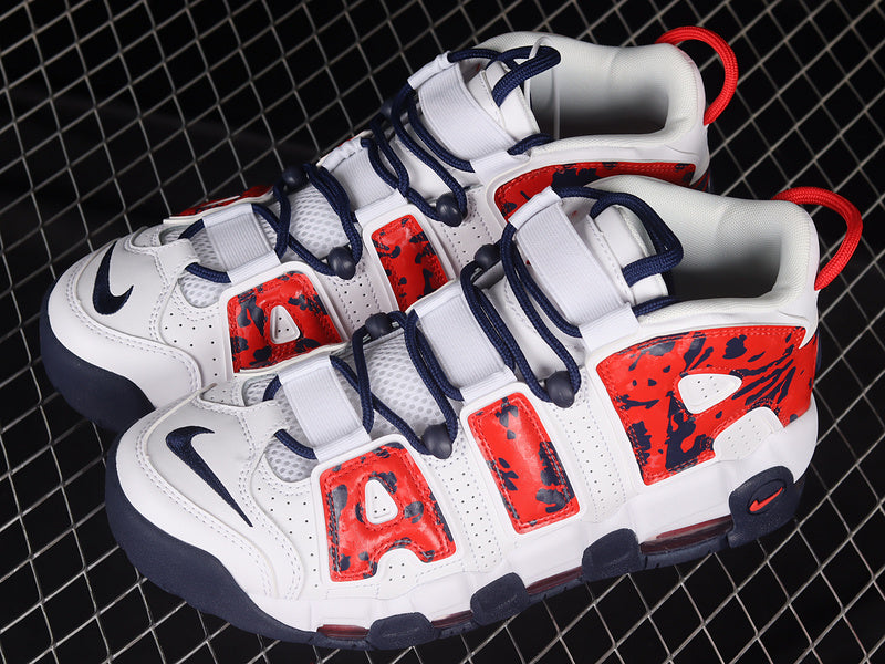 Air More Uptempo White/University Red-blue Void