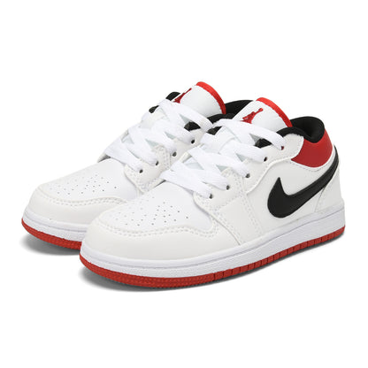 Kids Air Jordan 1 Low 'White Black University Red'