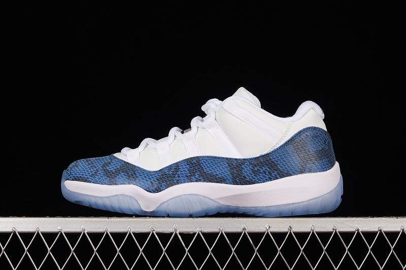 Air Jordan Retro 11 Low Navi snakeskin 2019 White-Black