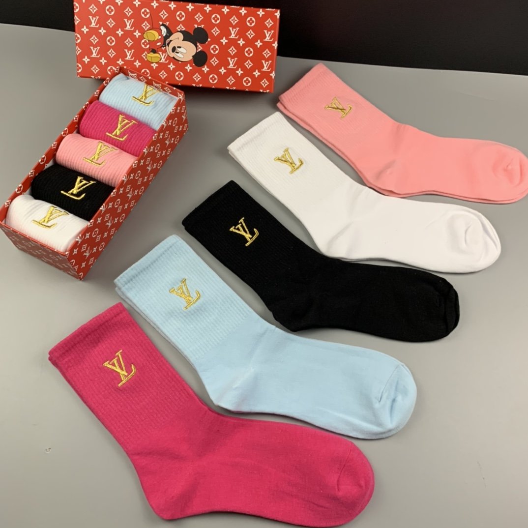 Louis Vuitton Low Socks 5 Pack