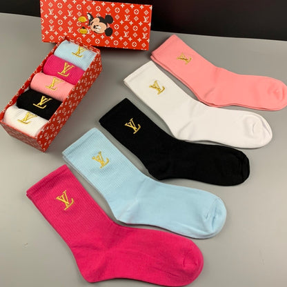 Louis Vuitton Low Socks 5 Pack