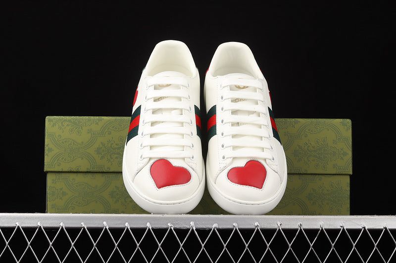 Gucci Ace 'Heart' White  Red