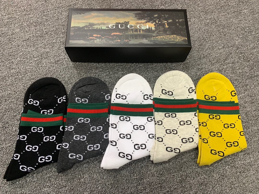 Gucci Mid Socks 5 Pack