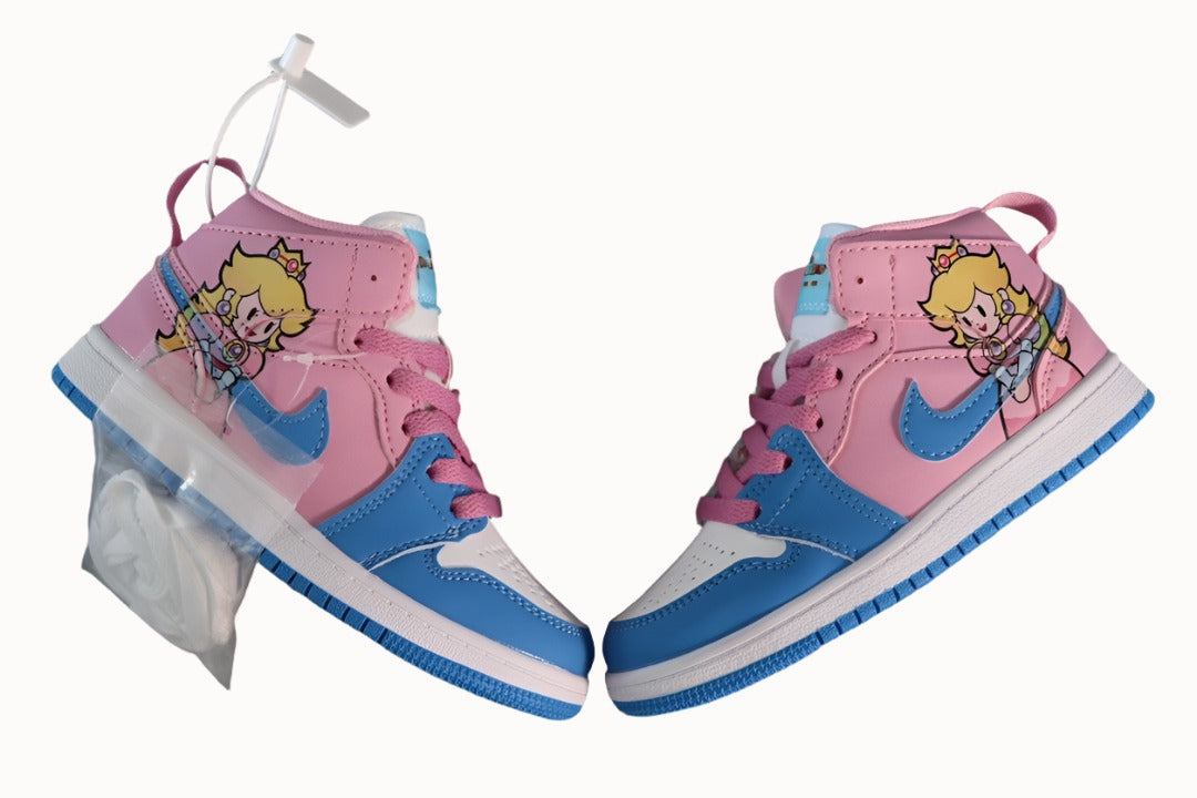 Kids Air Jordan 1 High X Super Mario World 'Princess Peach'