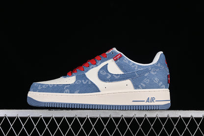 Air Force One Low X Levi's Blue Jeans-White