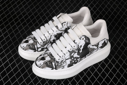 Alexander McQueen Sole White-Graffiti Black White