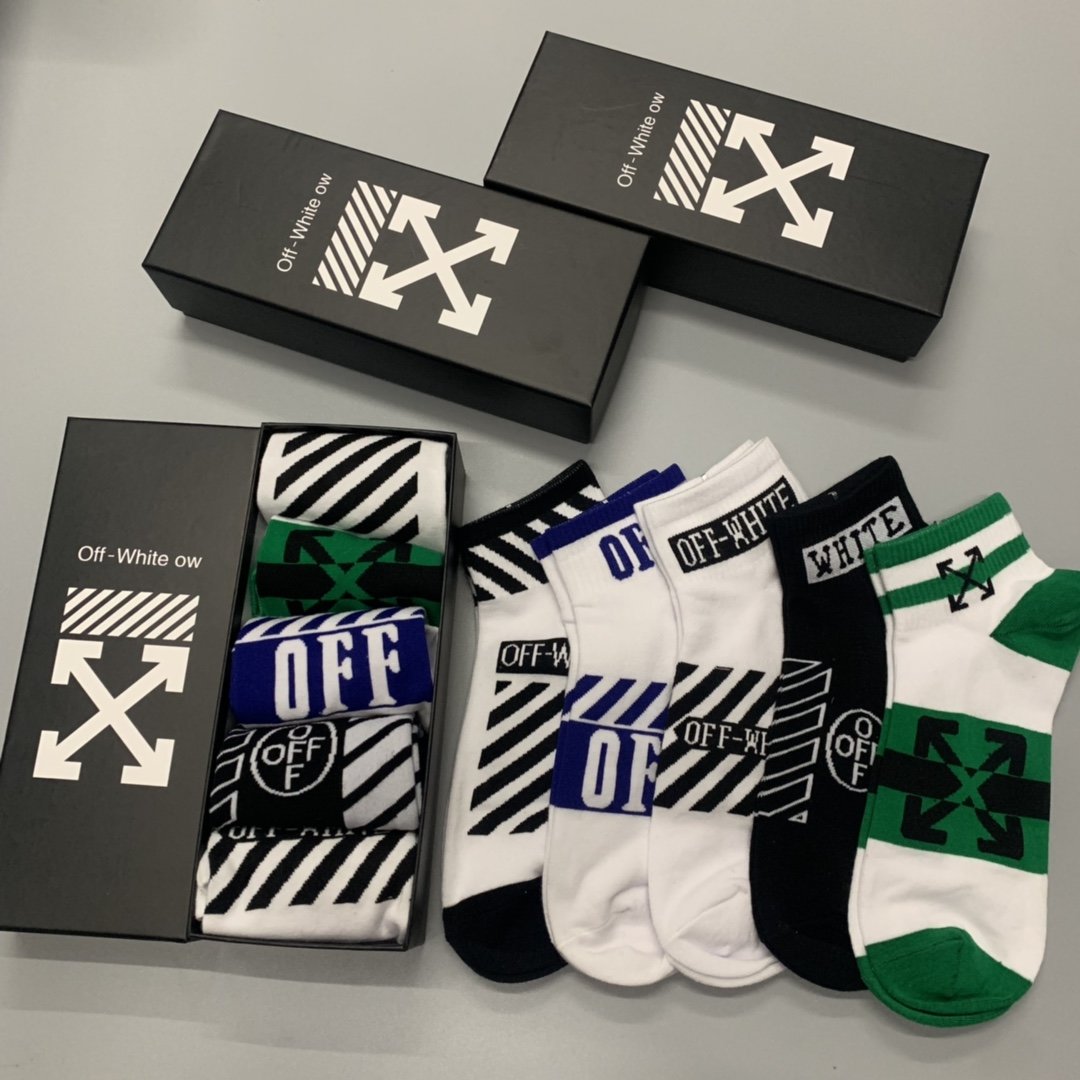 Off White Low Socks 5 Pack