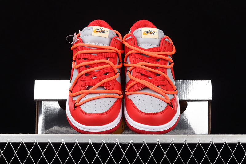 SB Dunk X Off White Plus University Red/Wolf Grey