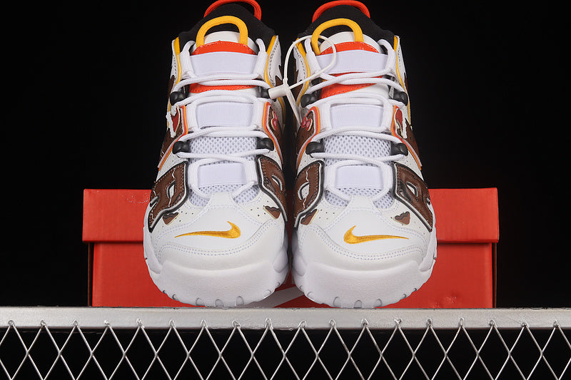 Air More Uptempo 96 QS White/Brown-Yellow Red