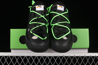 NK Blazer Low X Off White Black/Fluorescent Green