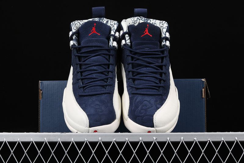 Air Jordan Retro 12 International Flight College Navy-White