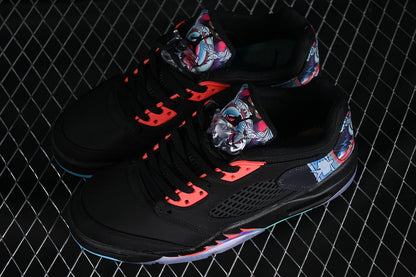 Air Jordan Retro 5 Low Black/Bright Crimson/Beta Blue