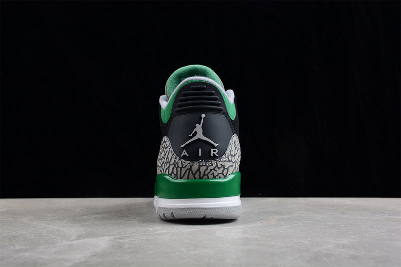 Air Jordan Retro 3 Black/Pine Green/Cement Grey-White